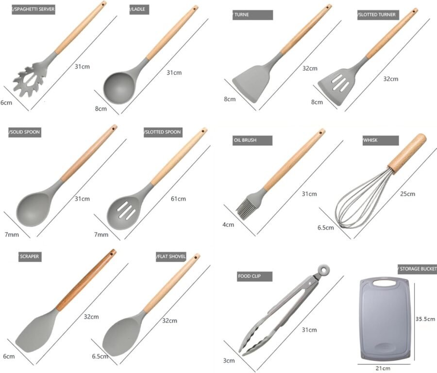 Set de 19 piezas Cocina Cuchillo,Espátula, tabla - Imagen 5