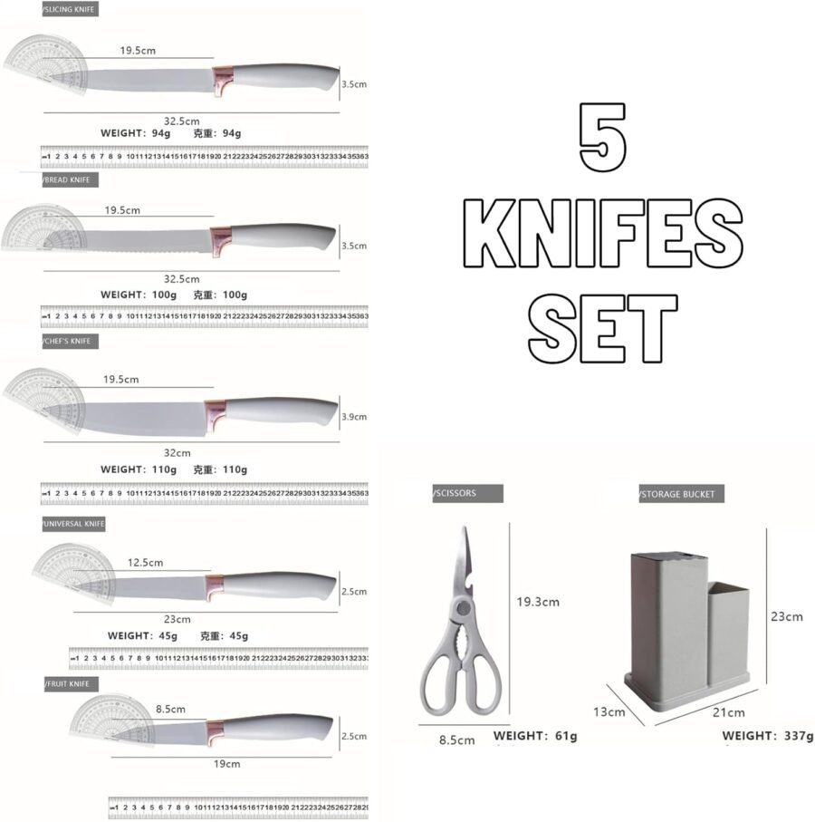 Set de 19 piezas Cocina Cuchillo,Espátula, tabla - Imagen 6
