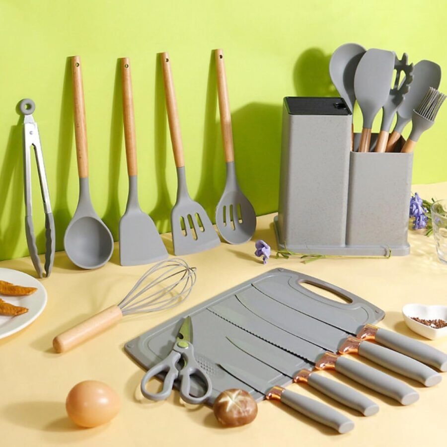 Set de 19 piezas Cocina Cuchillo,Espátula, tabla - Imagen 4