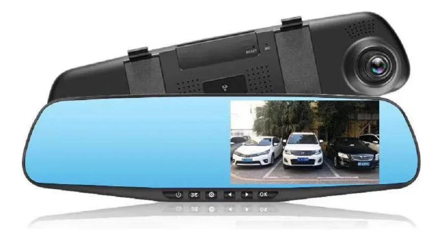 Espejo Auto Retrovisor Cámara de Reversa 1080hd